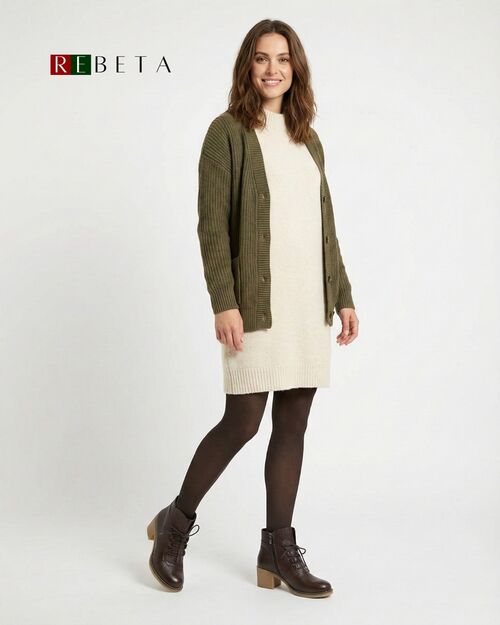 REBETA Deri Kadın Bot Kahve