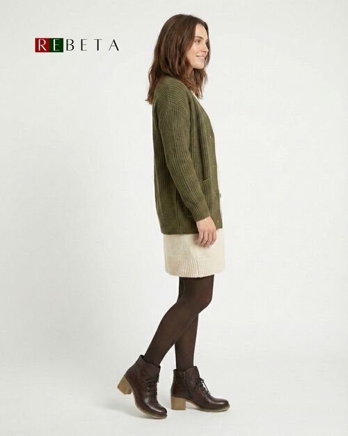 REBETA Deri Kadın Bot Kahve