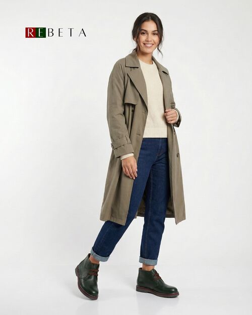 REBETA Deri Kadın Yeşil Bot