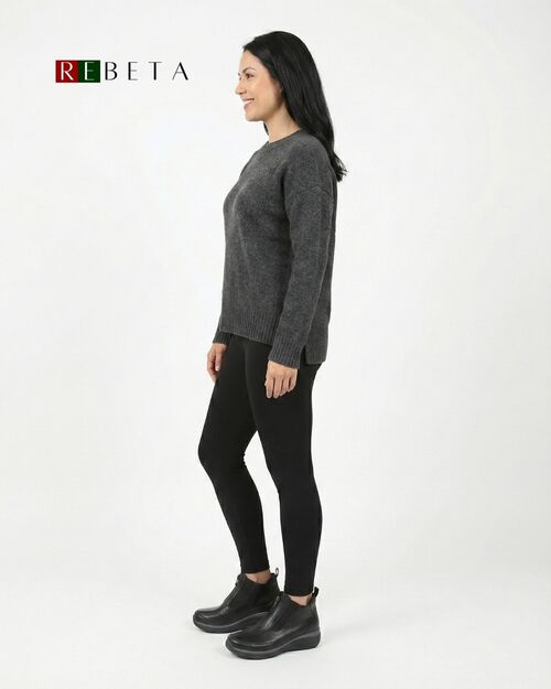 REBETA Deri Kadın Yüksek Tabanlı Siyah Bot