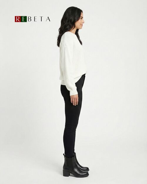 REBETA Deri Kadın Bot Siyah