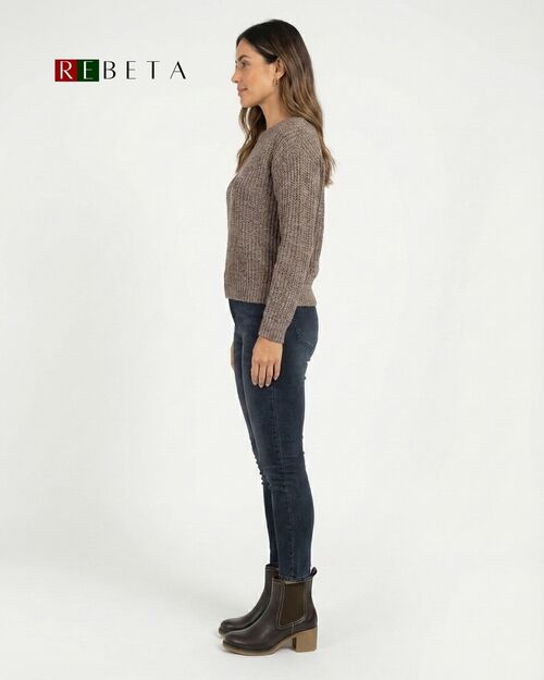REBETA Deri Kadın Bot Kahve