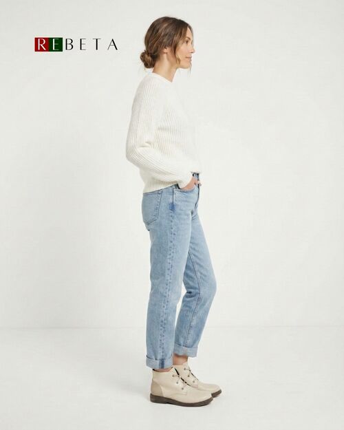 REBETA Deri Kadın Krem Kombin Bot