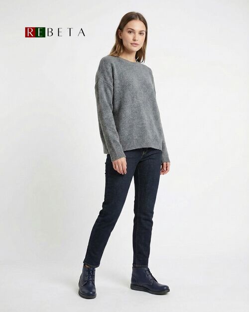 REBETA Deri Kadın Lacivert Bot