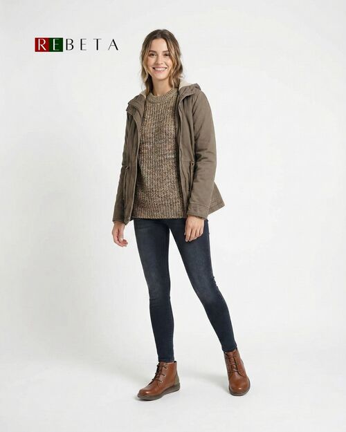 REBETA Deri Kadın Taba Kombin Bot