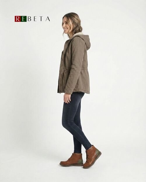 REBETA Deri Kadın Taba Kombin Bot