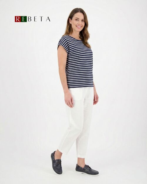 SALURO Deri Kadın Lacivert Tekne Ayakkabısı