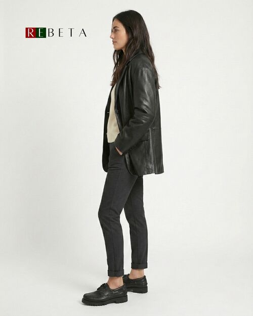 SALURO Deri Kadın Siyah Topuklu Tekne Ayakkabısı