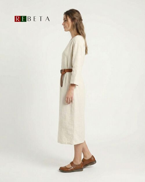 REBETA Deri Bantlı Taba Kadın Ayakkabı Kombin