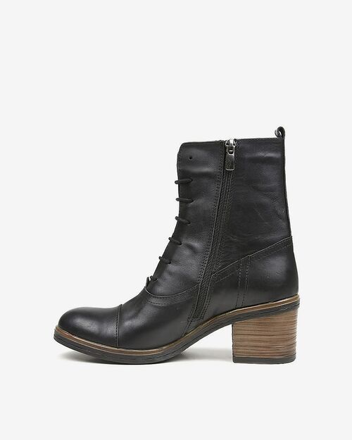 REBETA Deri Kadın Bot Siyah