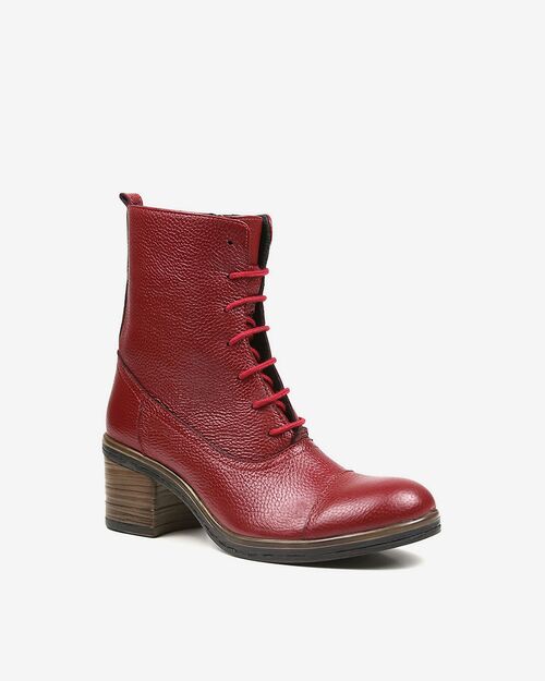 REBETA Deri Kadın Bot Bordo