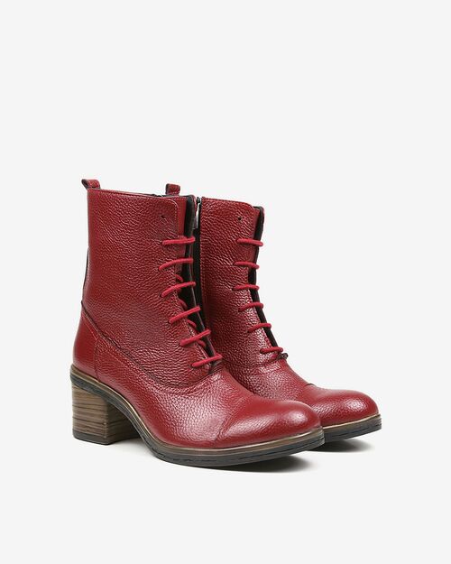 REBETA Deri Kadın Bot Bordo