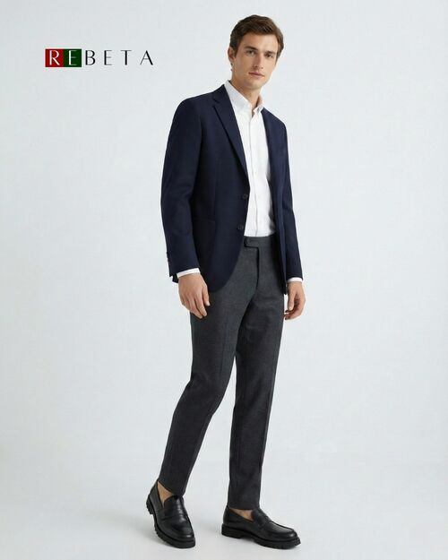 REBETA Deri Erkek Kauçuk Tabanlı Siyah Ayakkabı