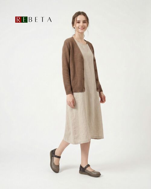 REBETA Deri Kadın Siyah Bantlı Vizon Ayakkabı