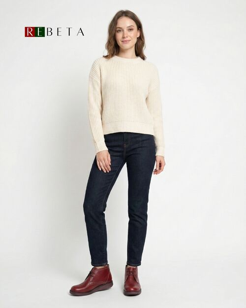 REBETA Deri Kadın Bordo Bot