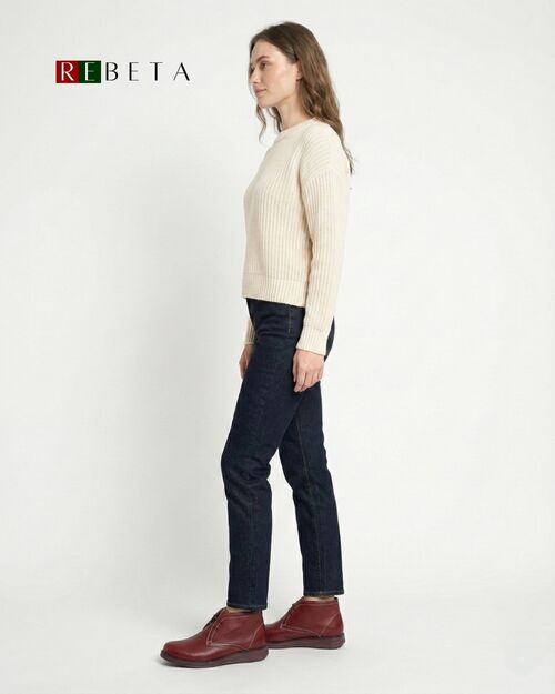 REBETA Deri Kadın Bordo Bot