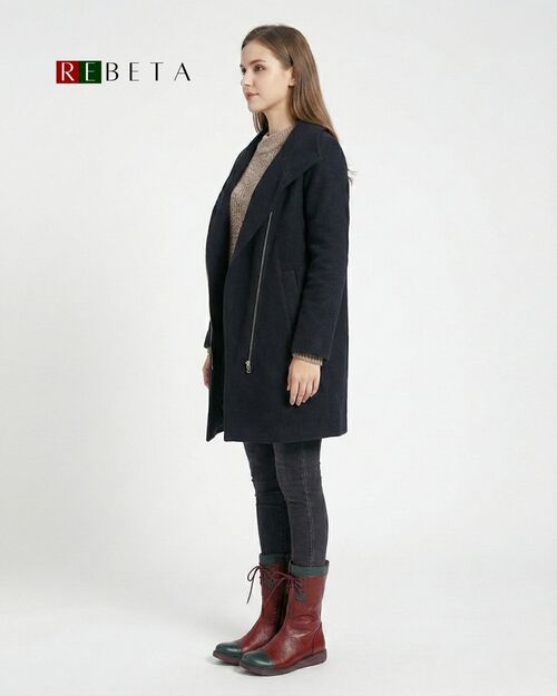 REBETA Deri Kadın Bağcık Detaylı Bordo Kombin Bot