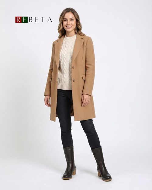 REBETA Deri Kadın Topuklu Kahve Bot