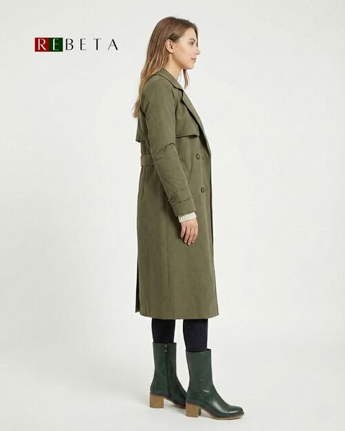 REBETA Deri Kadın Bot Yeşil