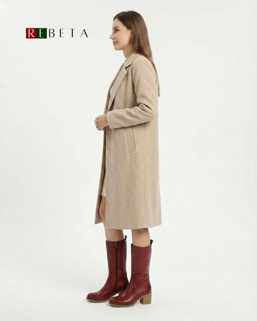 REBETA Deri Kadın Bot Koyu Kırmızı