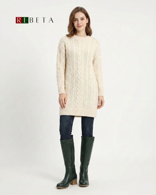 REBETA Deri Kadın Topuklu Yeşil Çizme