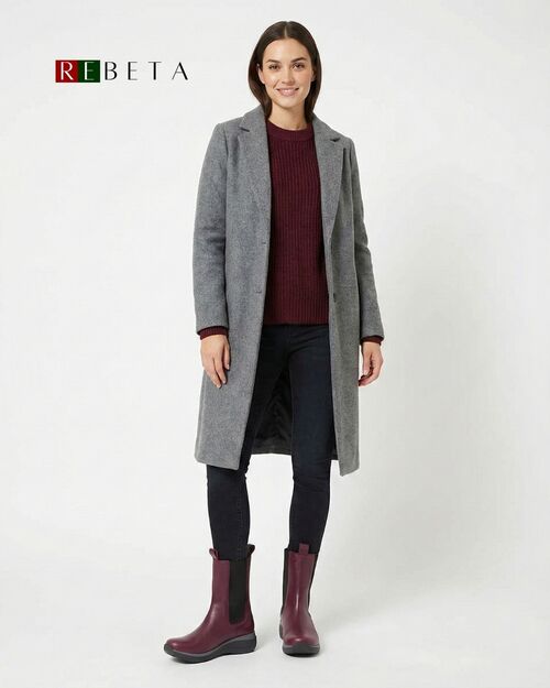 REBETA Deri Kadın Bordo Bot