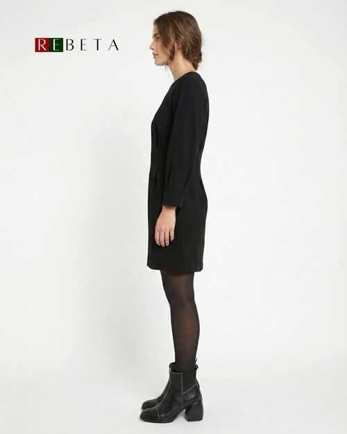 REBETA Deri Kadın Fermuar Detaylı Siyah Bot