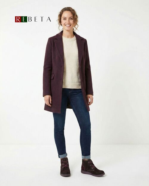 REBETA Deri Kadın Bordo Kombin Süet Bot