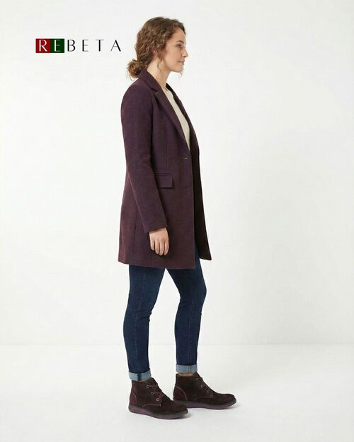 REBETA Deri Kadın Bordo Kombin Süet Bot