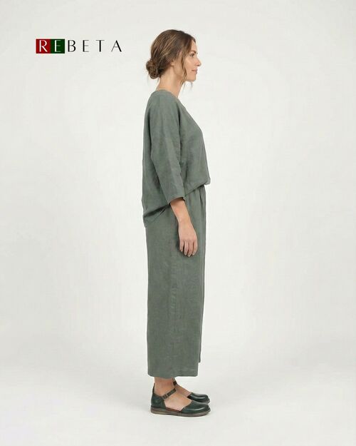 REBETA Deri Kadın Yeşil Ayakkabı