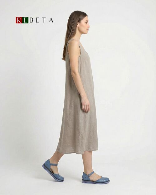 REBETA Deri Kadın Mavi Ayakkabı