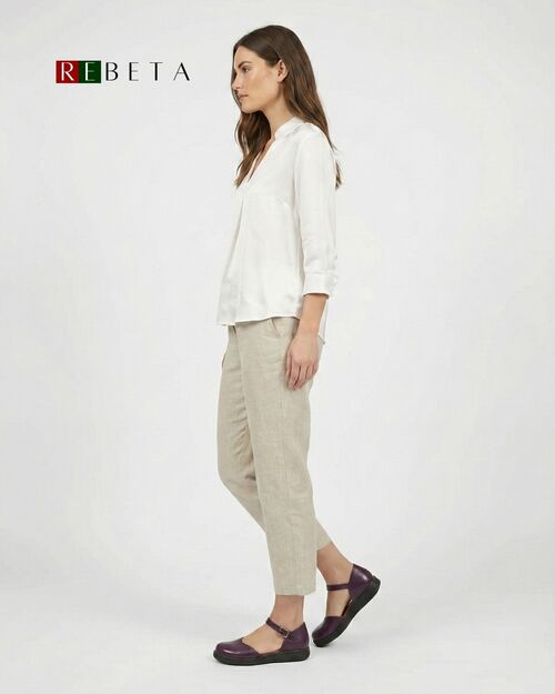 REBETA Deri Kadın Mor Ayakkabı