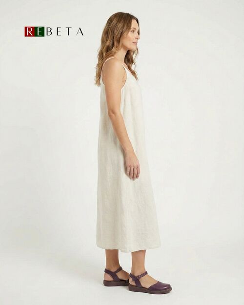 REBETA Deri Kadın Mor Sandalet