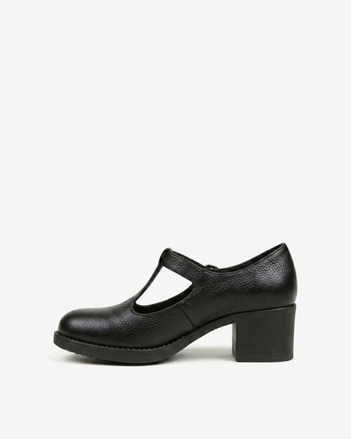 REBETA Deri Kadın Siyah Topuklu Ayakkabı