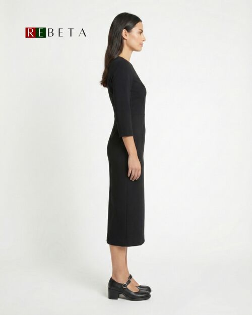 REBETA Deri Kadın Siyah Topuklu Ayakkabı