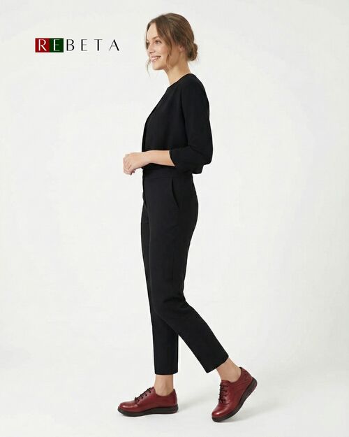 REBETA Deri Kadın Bordo Ayakkabı