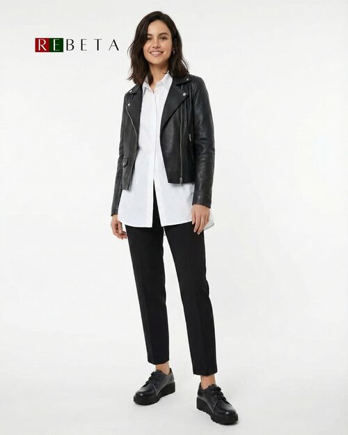 REBETA Deri Kadın Ayakkabı Siyah