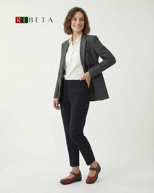 REBETA Deri Kadın Kahverengi Bantlı Bordo Ayakkabı