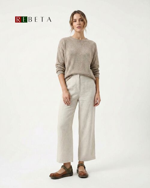 REBETA Deri Kadın Yeşil Bantlı Taba Ayakkabı