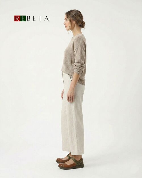 REBETA Deri Kadın Yeşil Bantlı Taba Ayakkabı