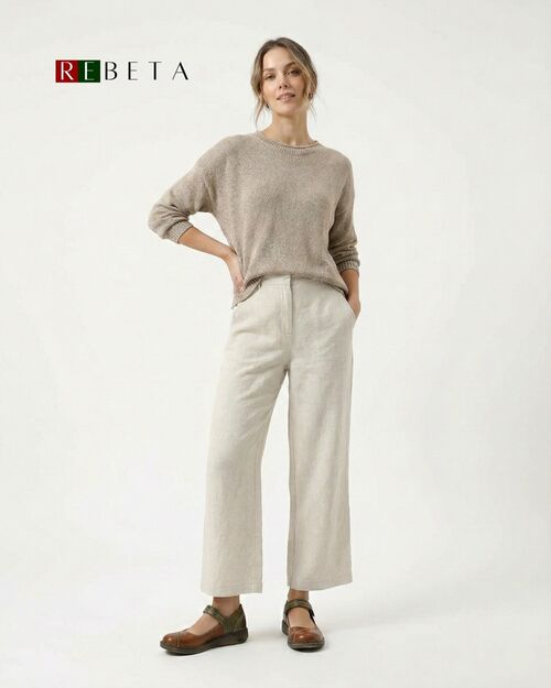 REBETA Deri Kadın Yeşil Bantlı Taba Ayakkabı