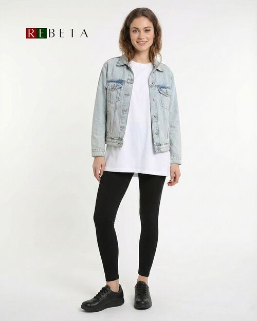 REBETA Deri Kadın Bağcıklı Siyah Ayakkabı