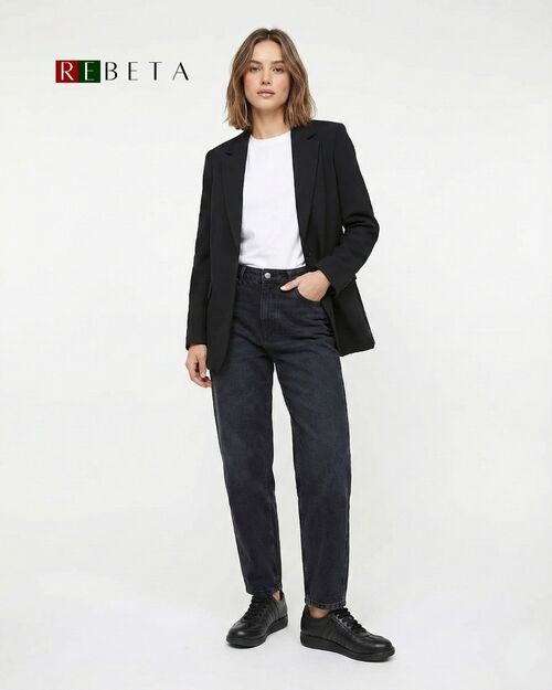 REBETA Deri Kadın Siyah Ayakkabı