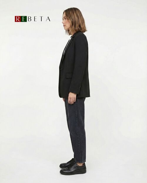 REBETA Deri Kadın Siyah Ayakkabı