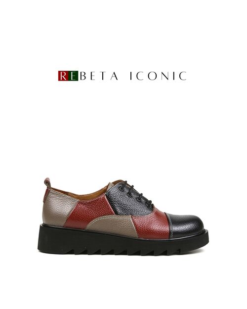 REBETA Deri Kadın Bordo Ayakkabı Kombin