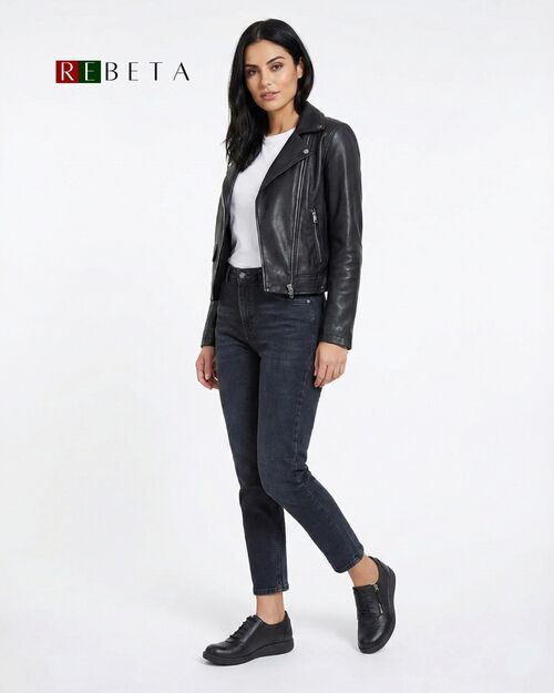 REBETA Deri Kadın Ayakkabı Siyah