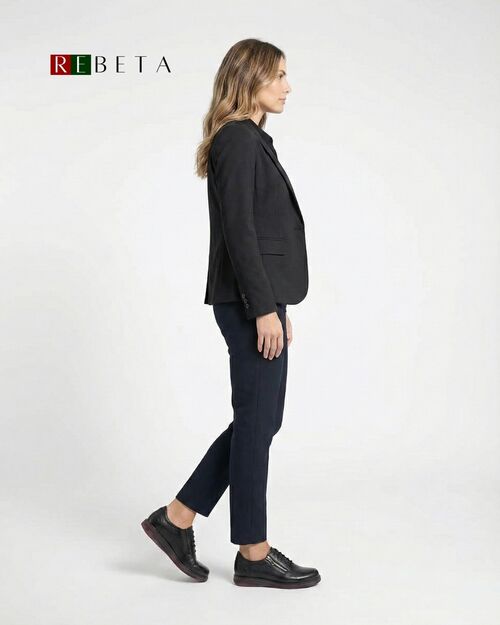 REBETA Deri Kadın Ayakkabı Siyah Kombin