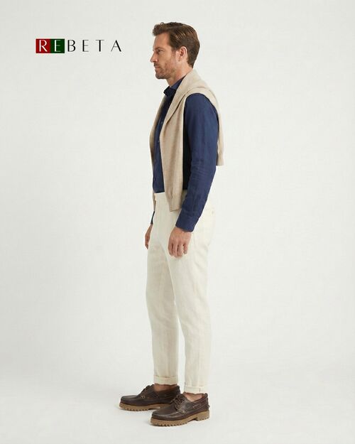 SALURO Deri Erkek Kahverengi Topuklu Tekne Ayakkabısı