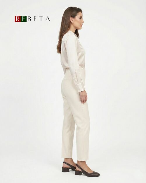 REBETA Deri Kadın Arkası Açık Topuklu Kahverengi Sandalet