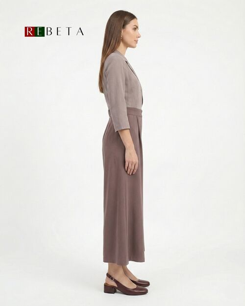 REBETA Deri Kadın Arkası Açık Topuklu Bordo Sandalet